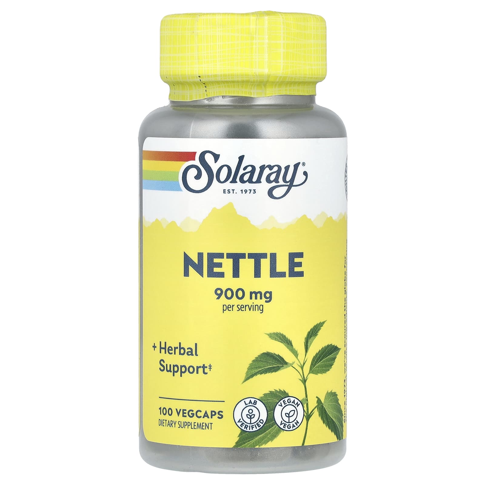 Solaray, Nettle Leaves 450 mg, 100 VegCaps UPC 076280194104 | HiLife Vitamins