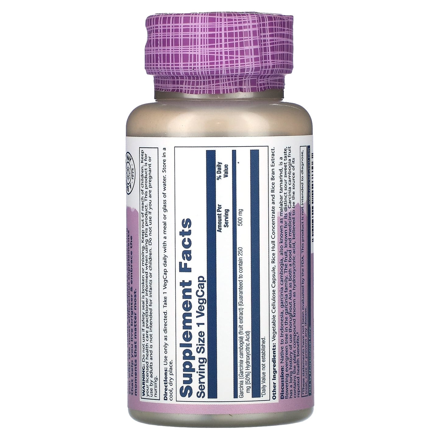 Solaray, Garcinia Cambogia 500 mg, 60 VegCaps UPC 076280227703 | HiLife Vitamins
