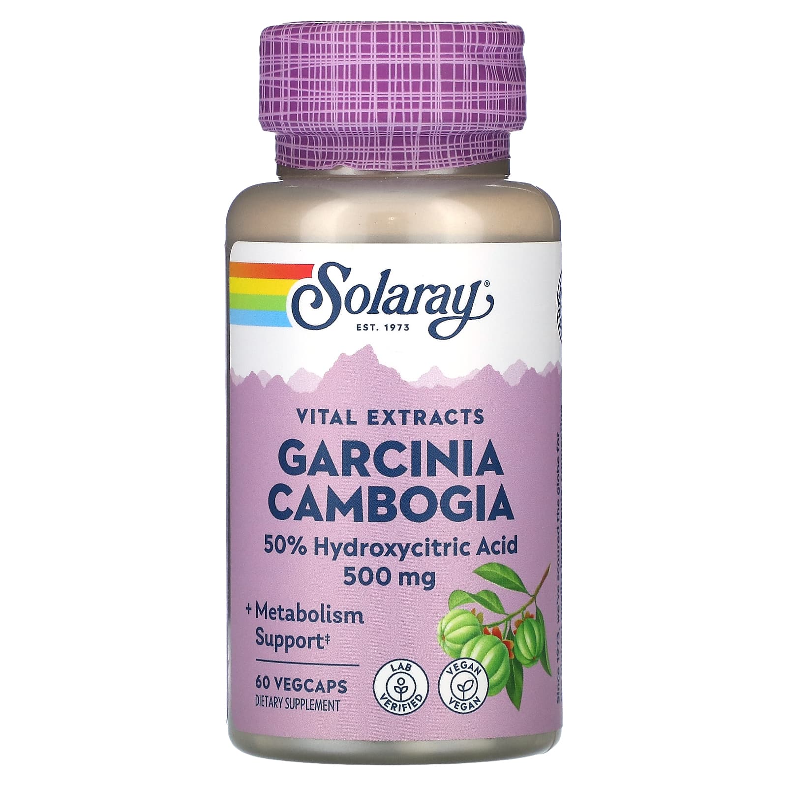 Solaray, Garcinia Cambogia 500 mg, 60 VegCaps UPC 076280227703 | HiLife Vitamins