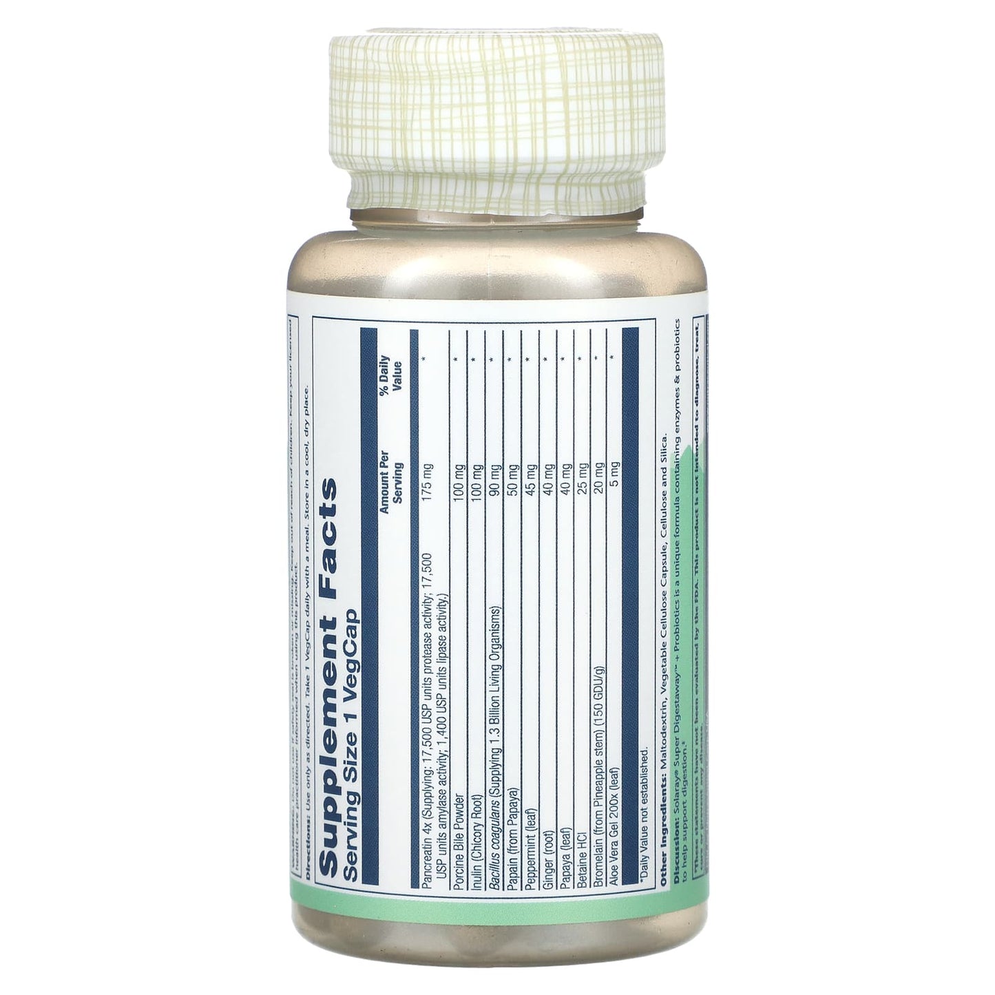 Solaray, Super Digestaway+ Probiotics, 60 VegCaps UPC 076280274752 | HiLife Vitamins
