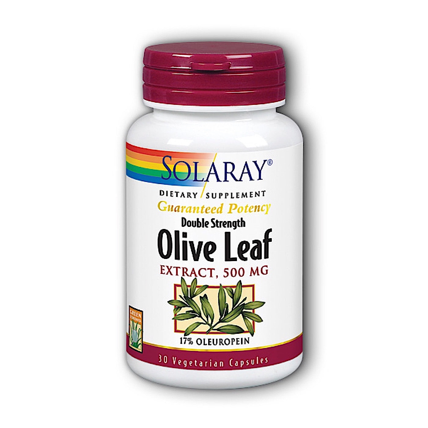 Solaray, Olive Leaf 2 Daily 500mg, 30 Vegetarian Capsules UPC 076280375756 | HiLife Vitamins