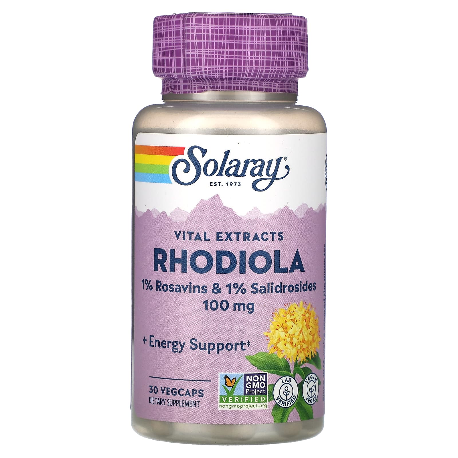 Solaray, Vital Extracts, Rhodiola, 100 mg, 30 VegCaps UPC 076280376951 | HiLife Vitamins