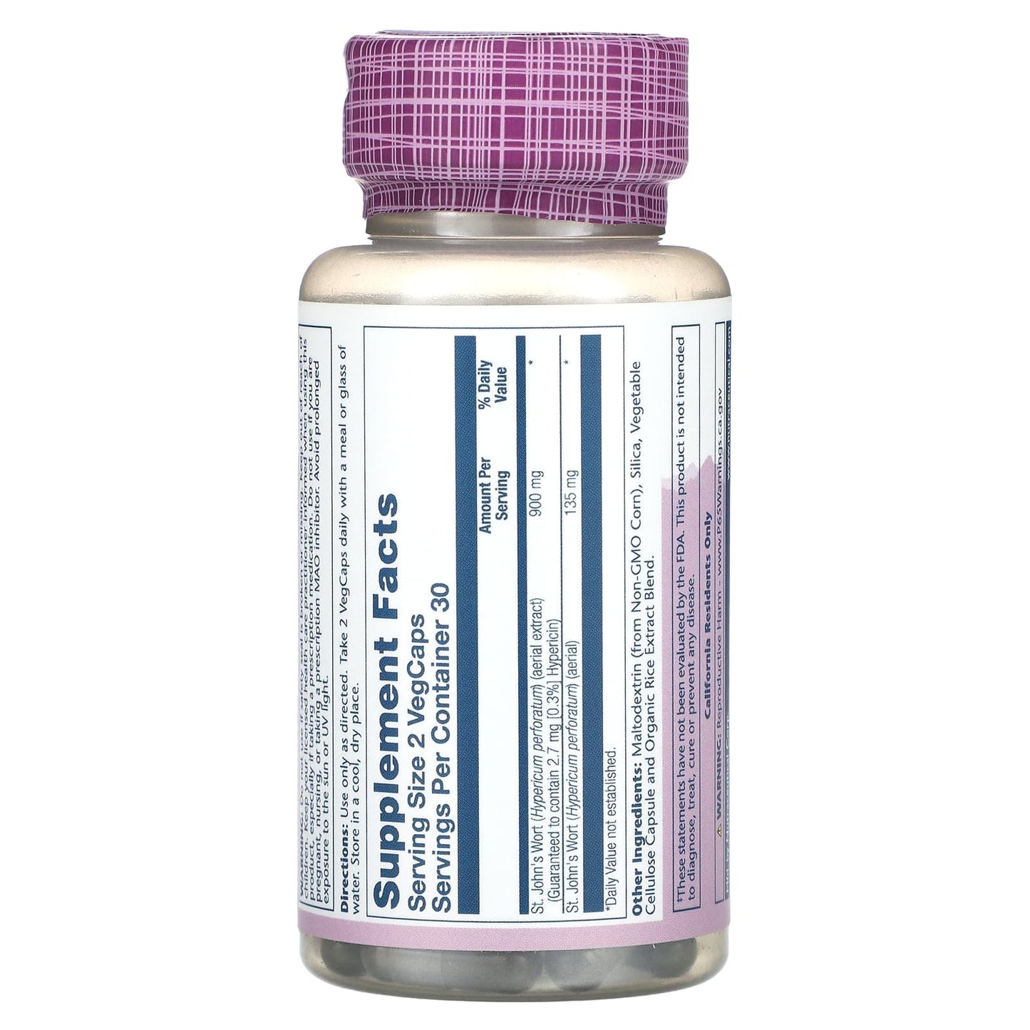 Solaray, Vital Extracts, St. John’s Wort, 450 mg, 60 VegCaps UPC 076280377644 | HiLife Vitamins