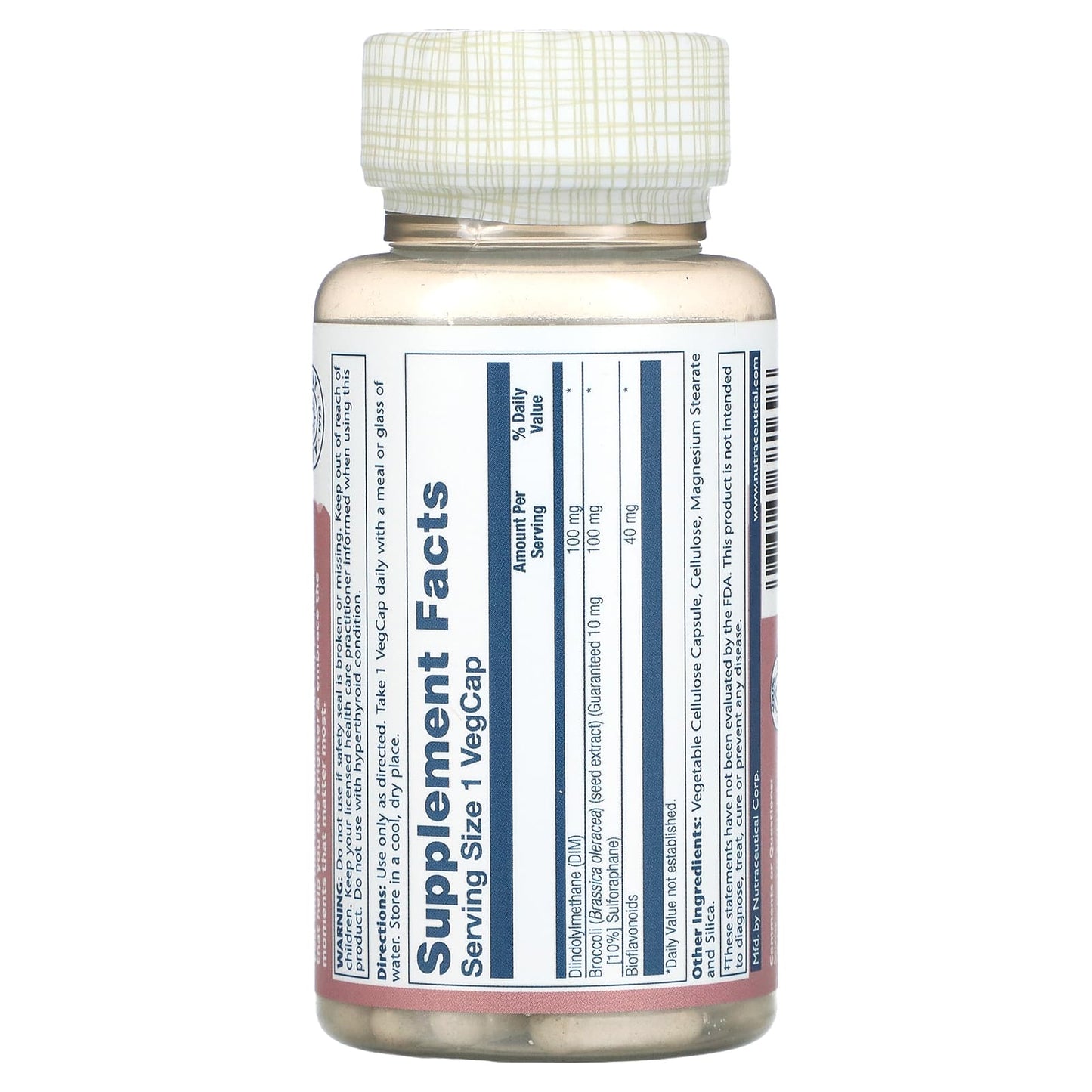 Solaray, DIM Supreme, 60 Vegetarian Capsules UPC 076280381696 | HiLife Vitamins