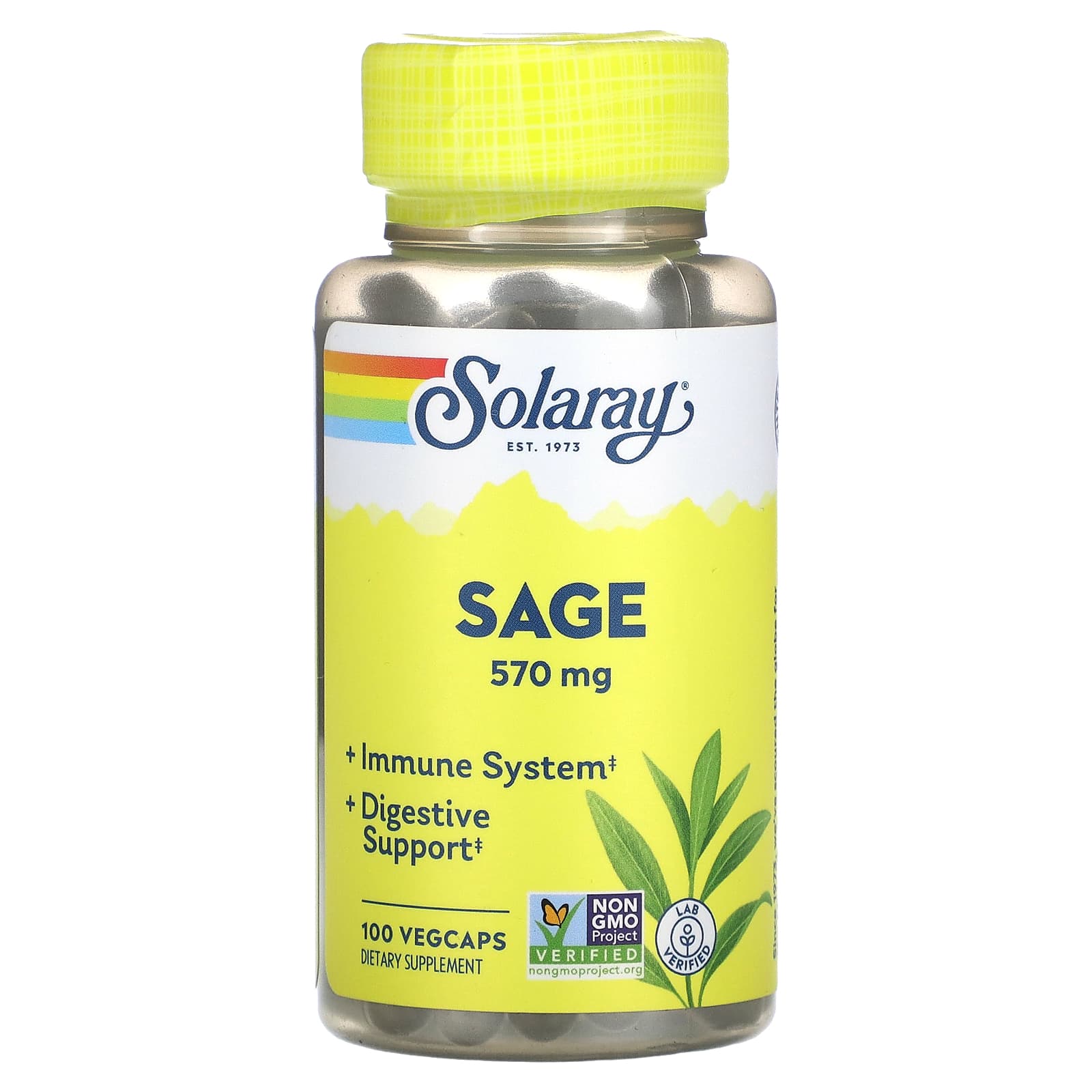 Solaray, Sage Leaf 285 mg, 100 VegCaps UPC 076280381702 | HiLife Vitamins