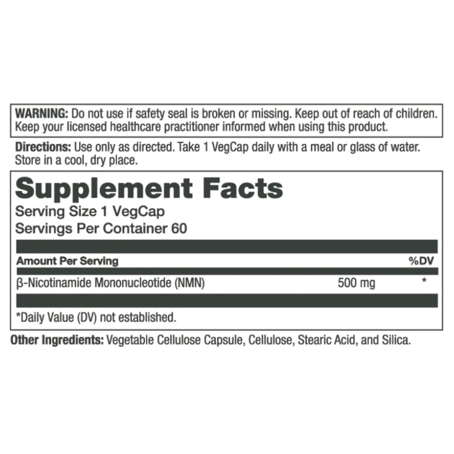 Solaray, NMN, 60 VegCaps UPC 076280398571 | Hilife Vitamins