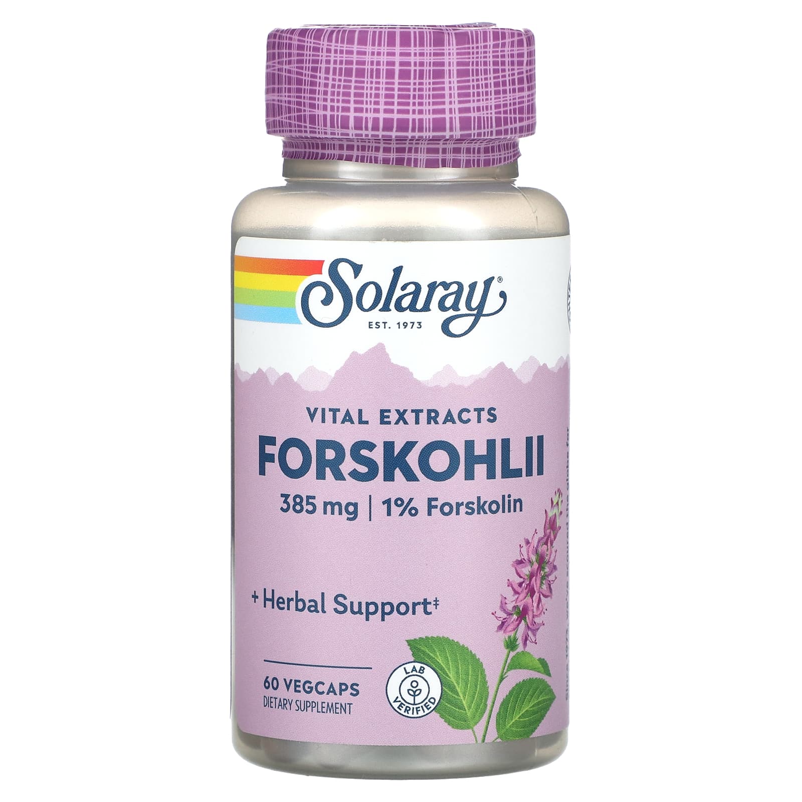 Solaray, Vital Extracts, Forskohlii, 385 mg, 60 VegCaps UPC 076280399080 | HiLife Vitamins