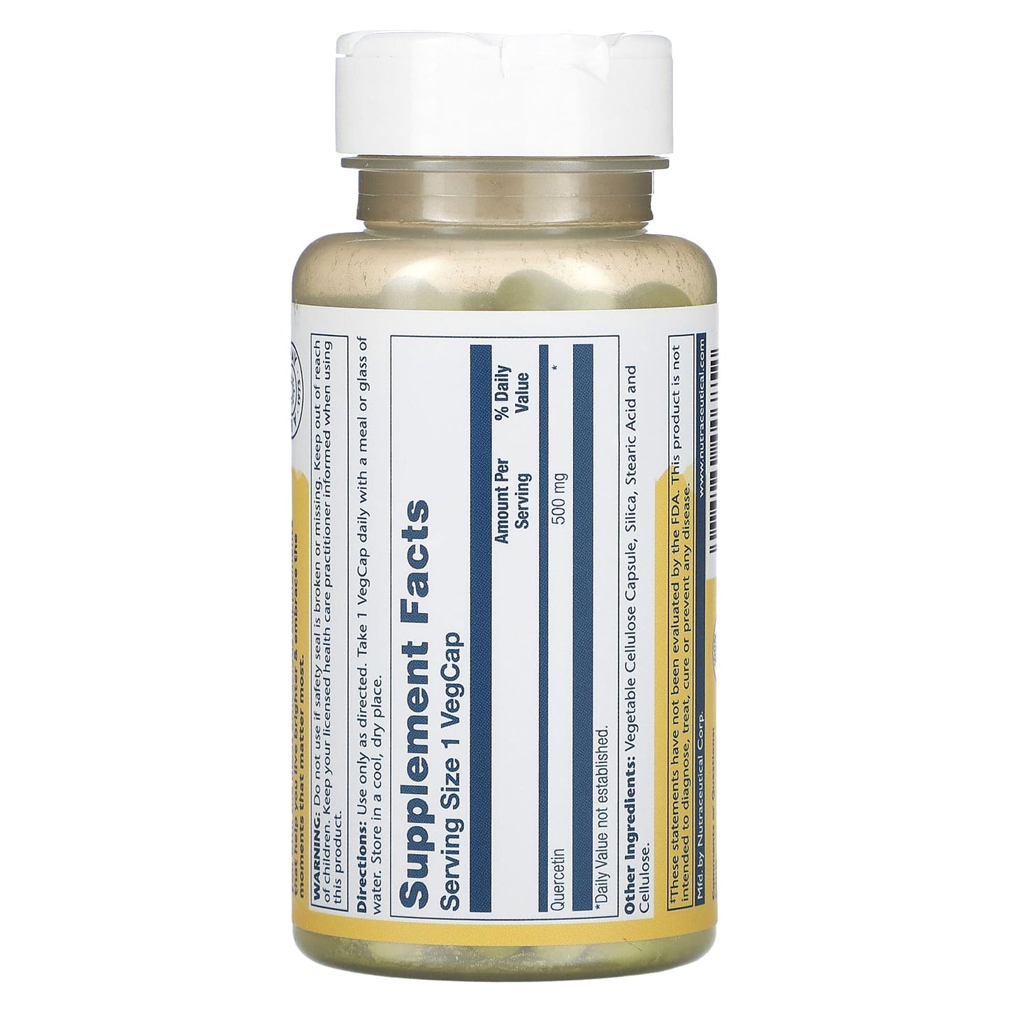 Solaray, Quercetin Non Citrus 500 mg, 90 VegCaps UPC 076280446852 | HiLife Vitamins