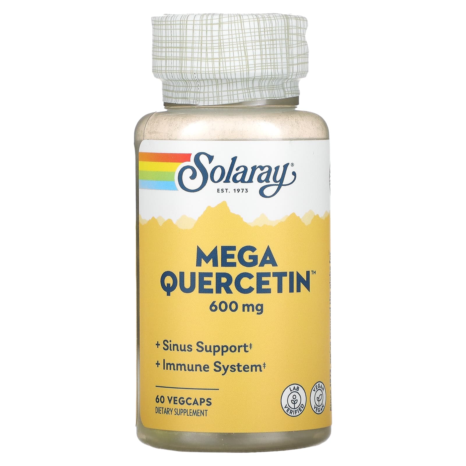 Solaray, Quercetin Mega 600 mg, 60 VegCaps UPC 076280446869 | HiLife Vitamins
