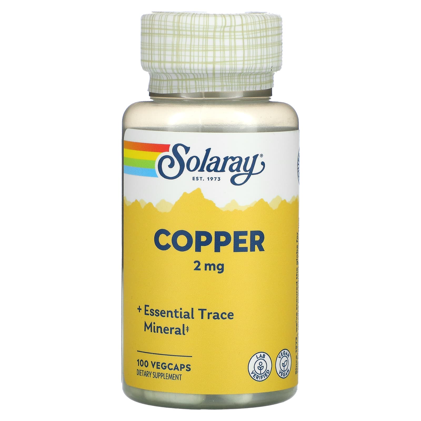 Solaray, Copper 2 mg, 100 VegCaps UPC 076280459319 | HiLife Vitamins