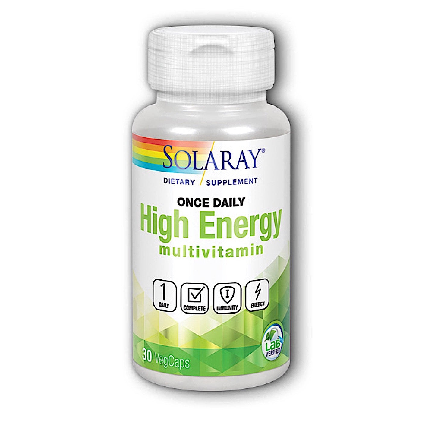 Solaray, Once Daily High Energy, 30 VegCaps - 076280472950 | Hilife Vitamins