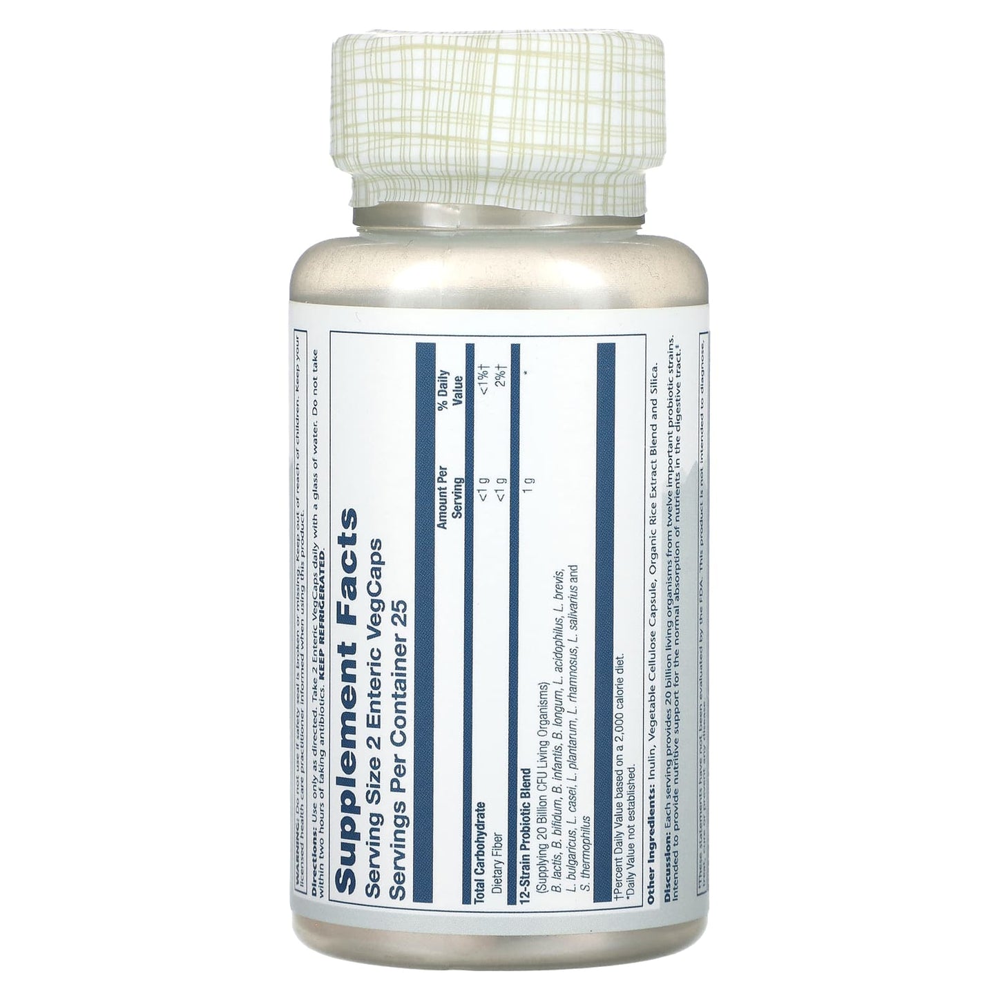 Solaray, Multidophilus Probiotic, 20 Billion CFU, 50 VegCaps UPC 076280493016 | HiLife Vitamins