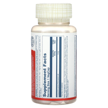 Solaray, PQQ, Pyrroloquinoline, 10 mg, 30 VegCaps UPC 076280527476 | HiLife Vitamins