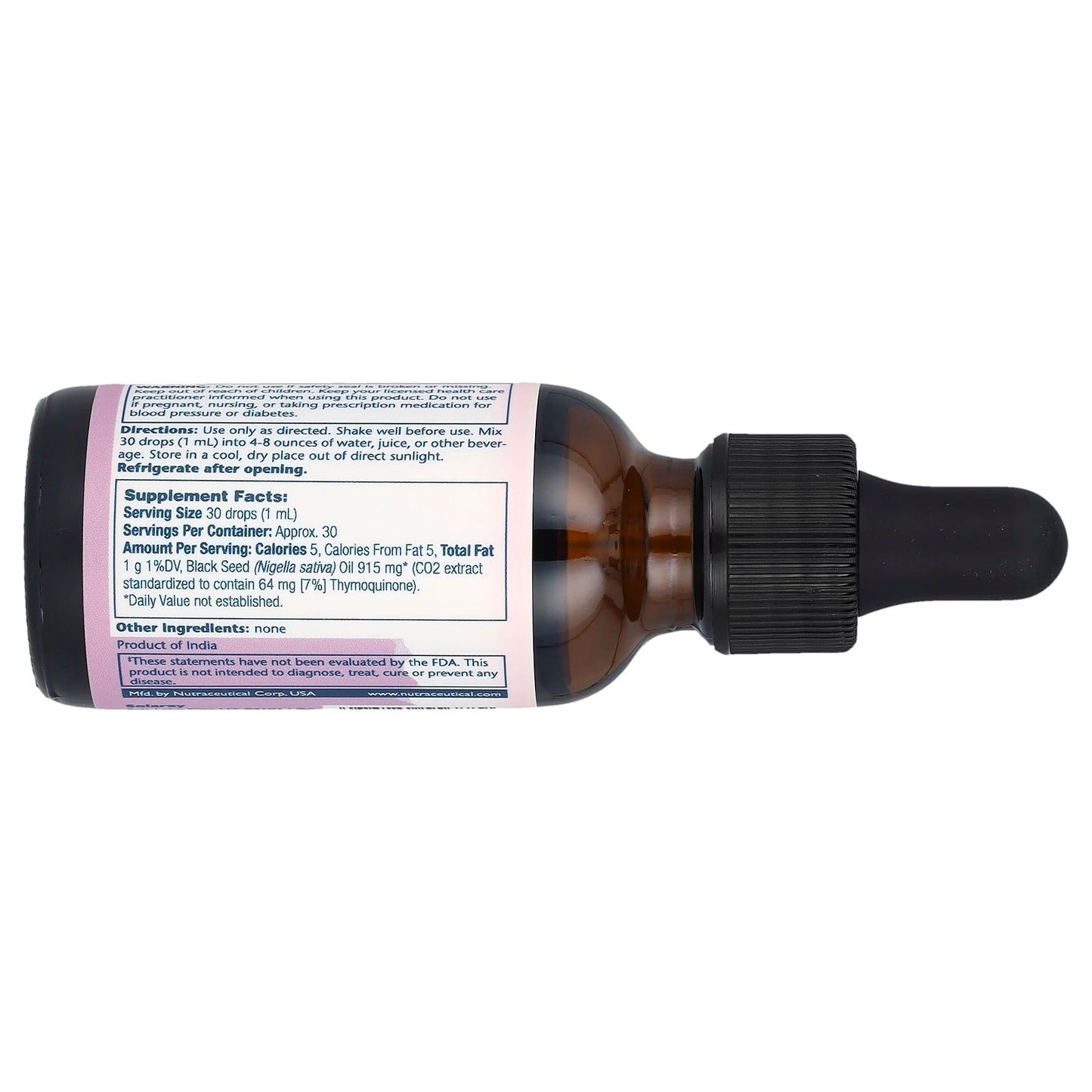 Solaray, Cold Pressed Black Seed, 1 oz UPC 076280556889 | HiLife Vitamins