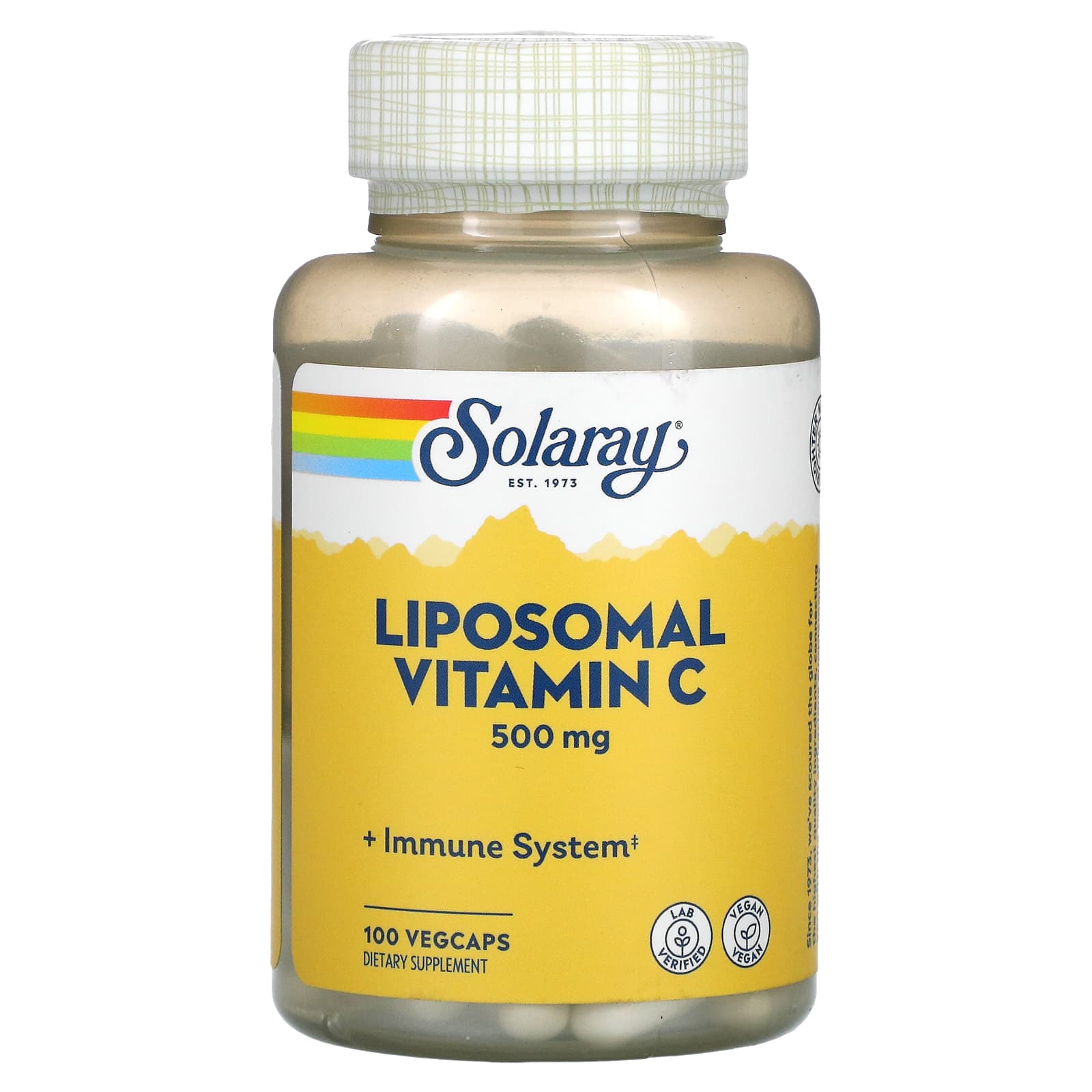 Solaray, Liposomal Vitamin C 500 mg, 100 VegCaps UPC 076280574197 | HiLife Vitamins