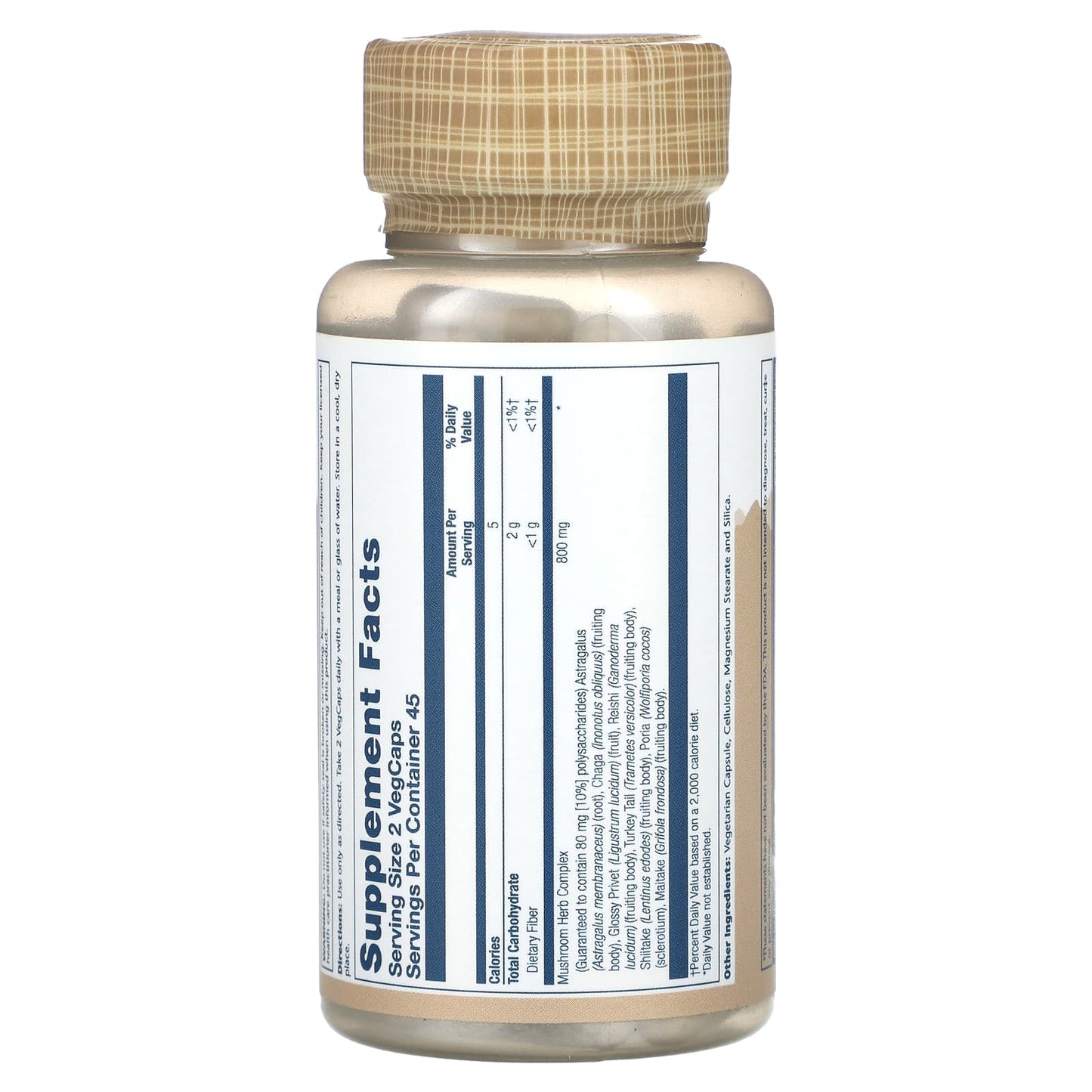 Solaray, Mushroom Herb Complex, 90 VegCaps UPC 076280600438 | HiLife Vitamins