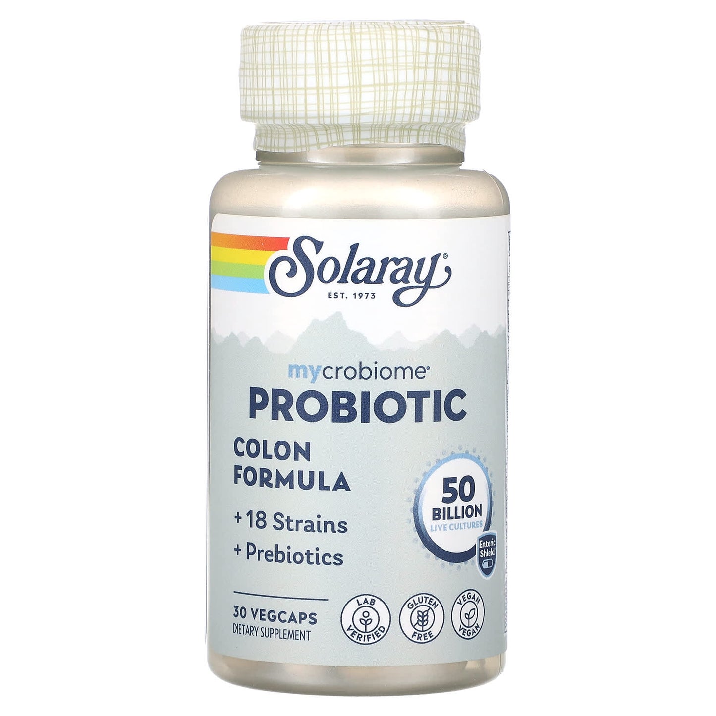 Solaray, Mycrobiome Probiotic Colon Formula, 50 Billion, 30 Enteric VegCaps UPC 076280669671 | HiLife Vitamins