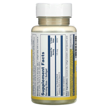 Solaray, Super Bio D-3, 120 Softgels UPC 076280697551 | HiLife Vitamins