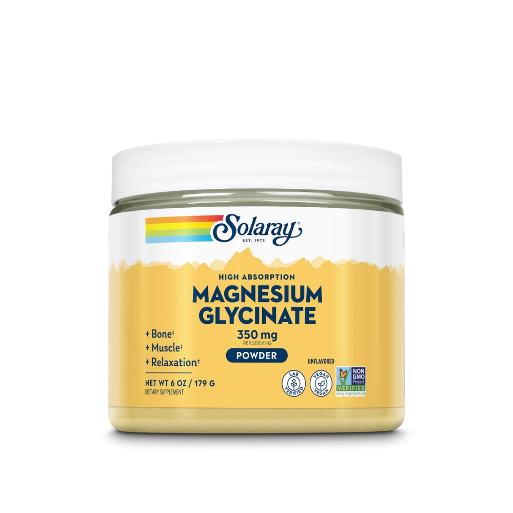 Solaray, Magnesium Glycinate 350 mg Powder, 6 oz (179 G) UPC 076280709711 | HiLife Vitamins