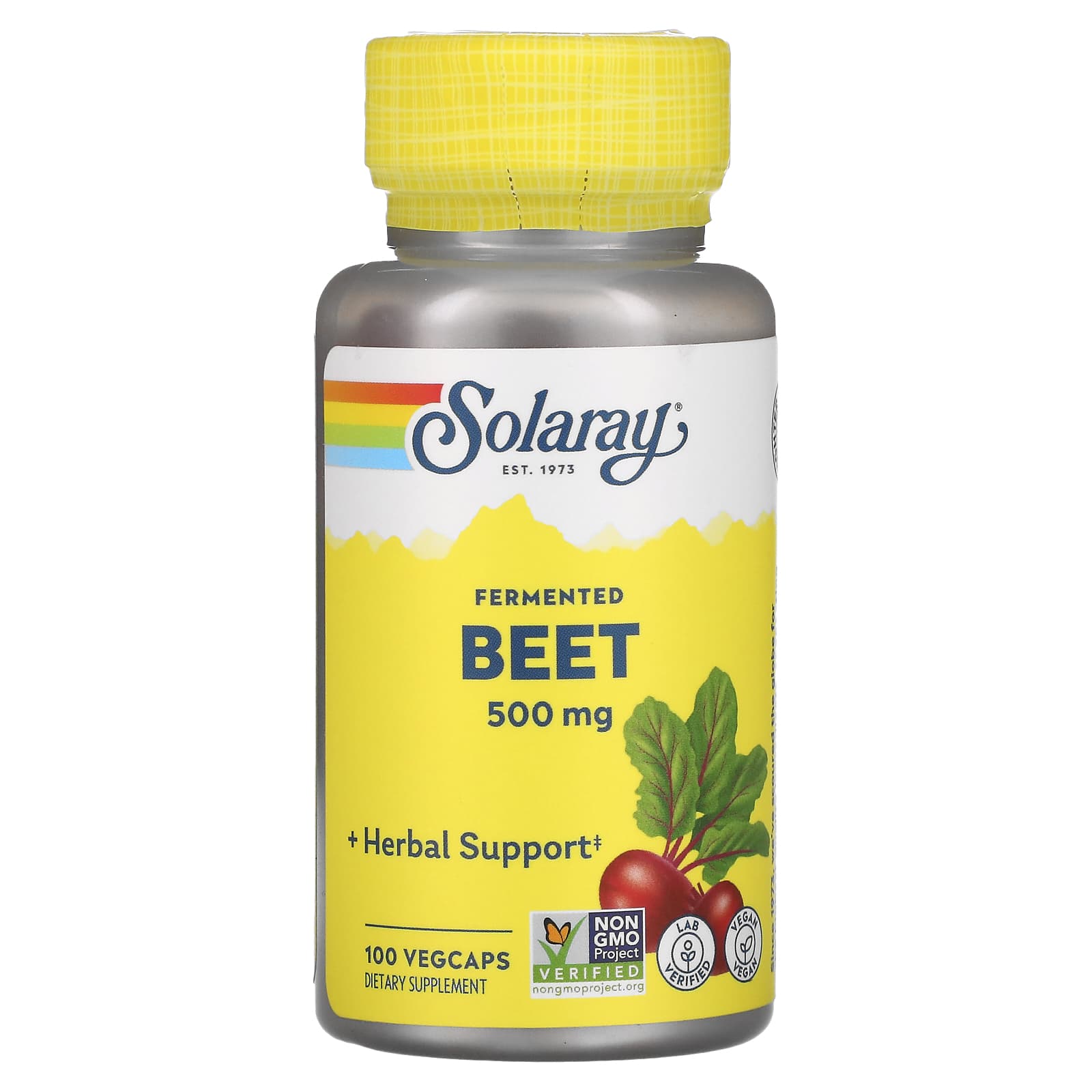 Solaray, Organically Grown Fermented Beet Root, 100 VegCaps UPC 076280791433 | HiLife Vitamins