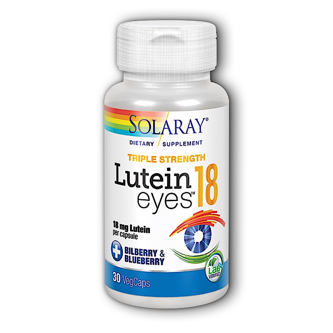Solaray, Lutein Eyes 18 mg, 30 VegCaps UPC 076280832150 | HiLife Vitamins