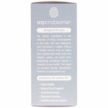 Solaray, Mycrobiome Probiotic Adult 50+, 30 Billion, 30 Enteric Vegcaps UPC 076280962543 | HiLife Vitamins