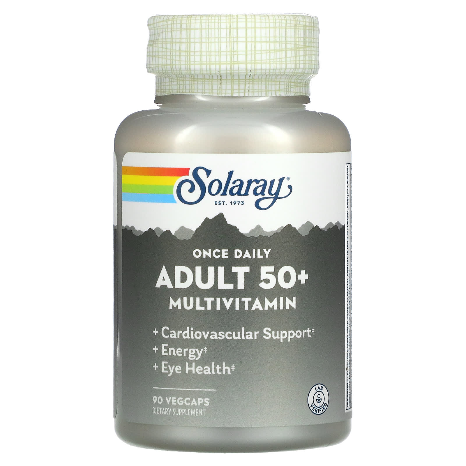 Solaray, Once Daily Adult 50+, 90 VegCaps UPC 076280986792 | HiLife Vitamins