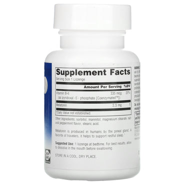 Source Naturals, Sleep Science Melatonin 2.5 mg Peppermint, 60 Lozenges UPC 021078000846 | Hilife Vitamins