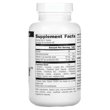 Source Naturals, Amino Day™ 1000 mg, 120 Tablets UPC 021078001843 | Hilife Vitamins