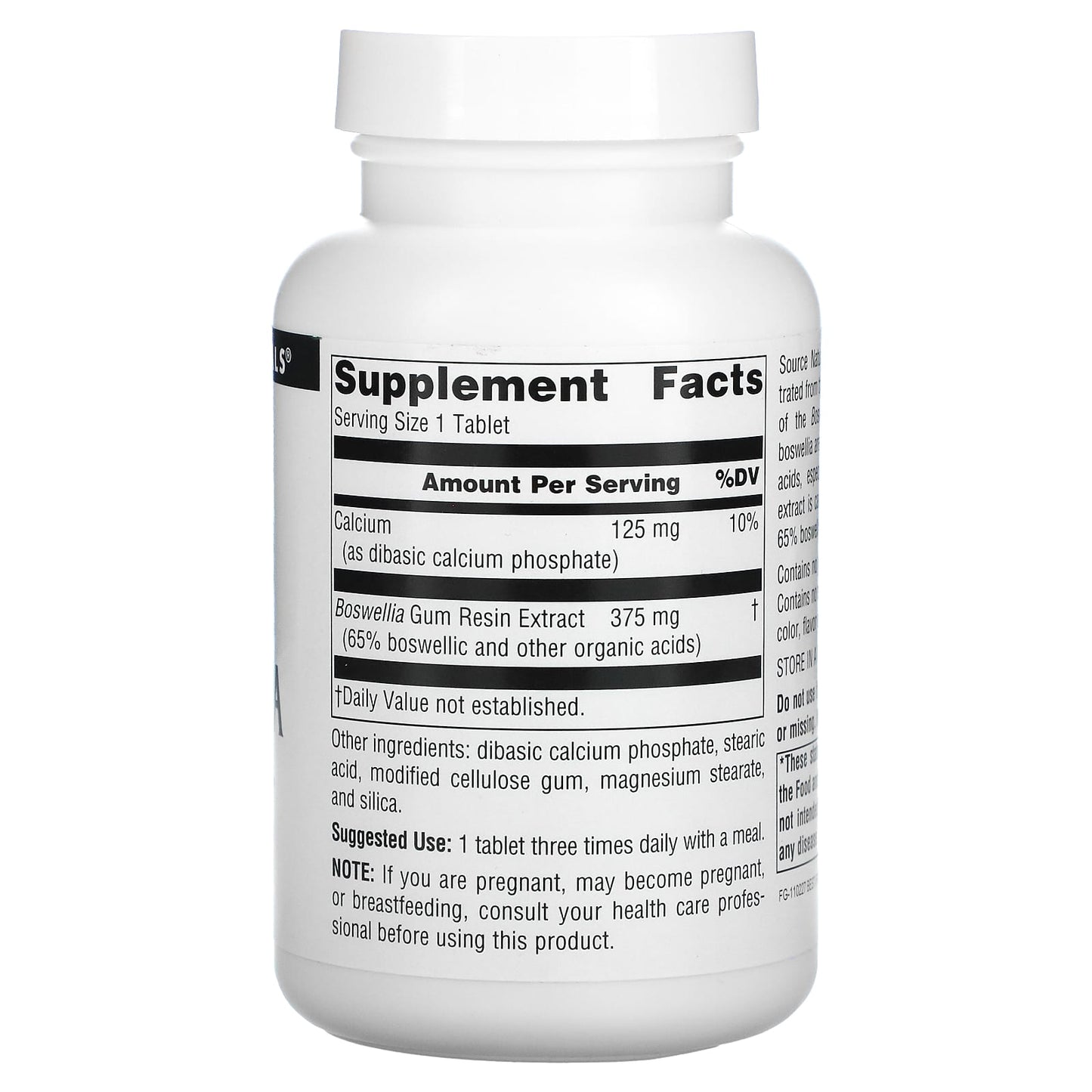 Source Naturals, Boswellia Extract, 100 Tablets UPC 021078002420 | Hilife Vitamins