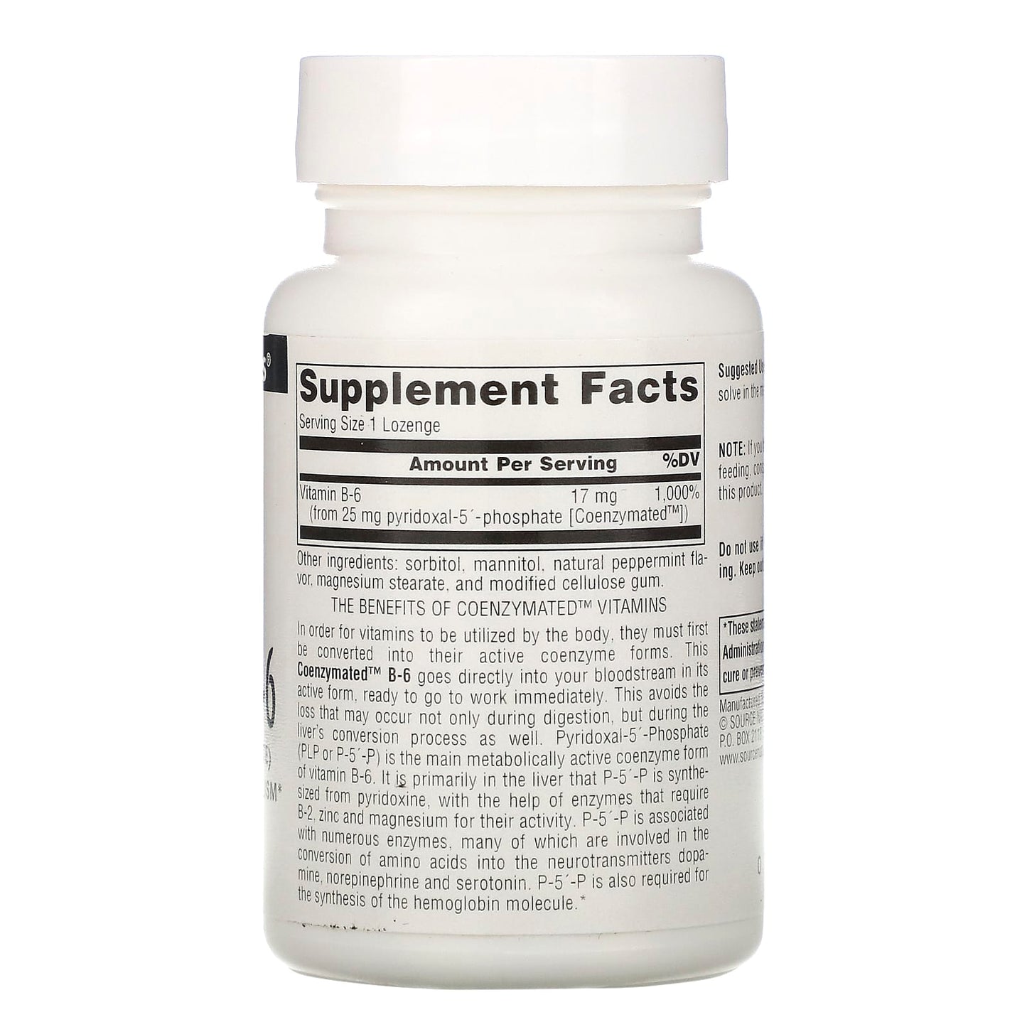 Source Naturals, Coenzymated™ Vitamin B-6 25 mg, 120 Tablets UPC 021078002673 | Hilife Vitamins