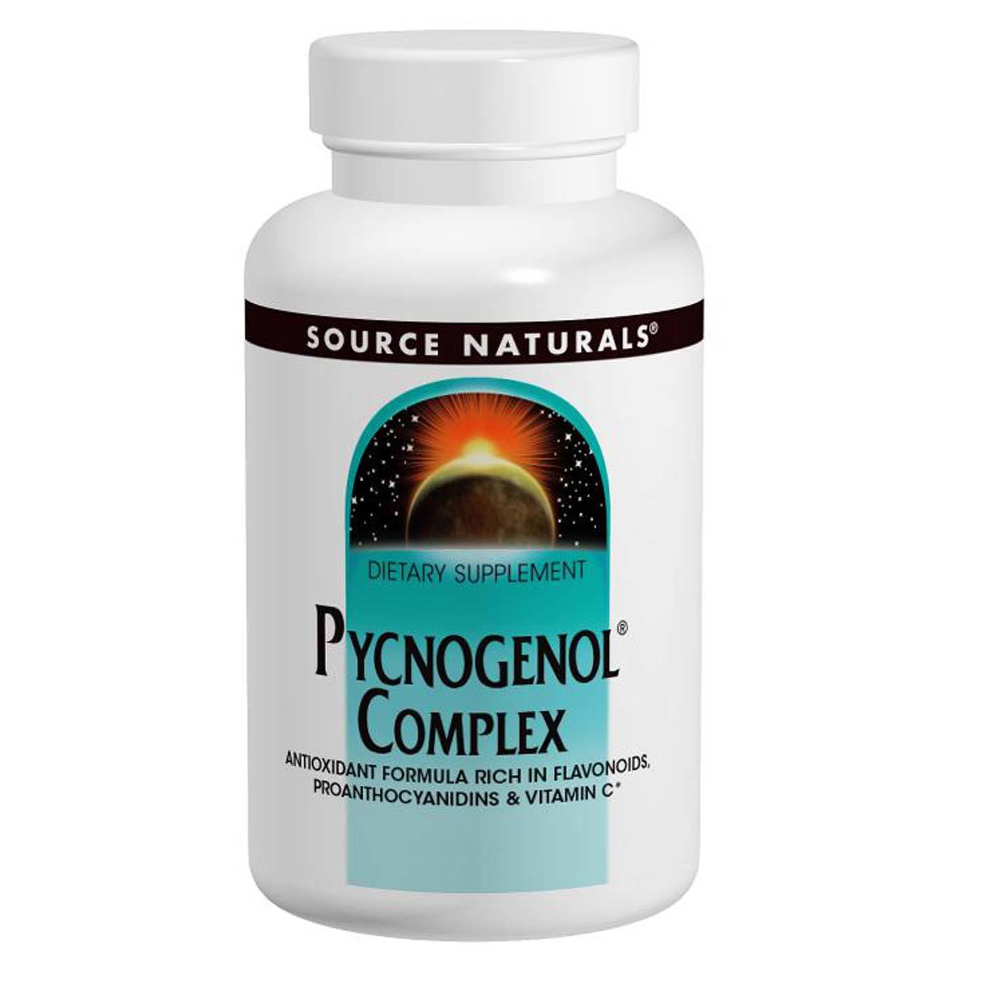 Source Naturals, Pycnogenol Complex, 120 Tablets UPC 021078002840 | Hilife Vitamins