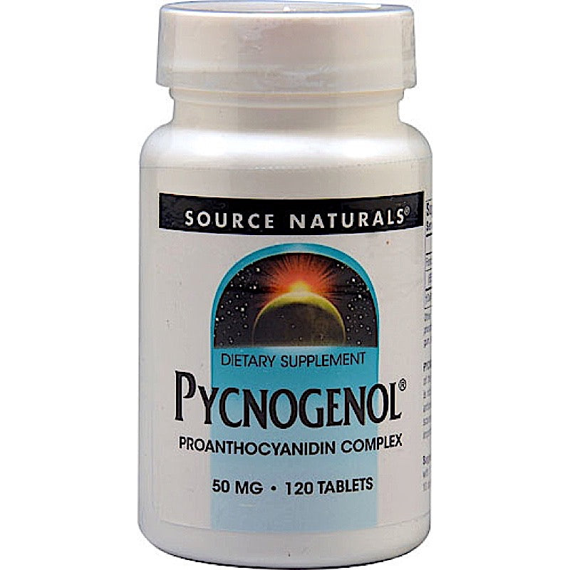 Source Naturals, Pycnogenol®, 50 mg, 120 Tablets UPC 021078003052 | Hilife Vitamins