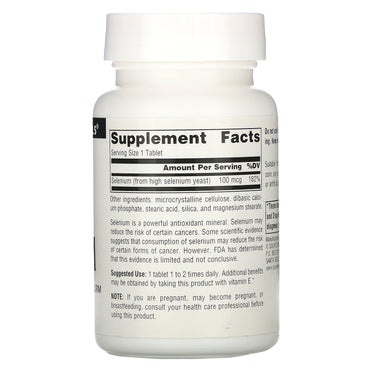 Source Naturals, Selenium 100 Mcg, 250 Tablets UPC 021078003250 | Hilife Vitamins