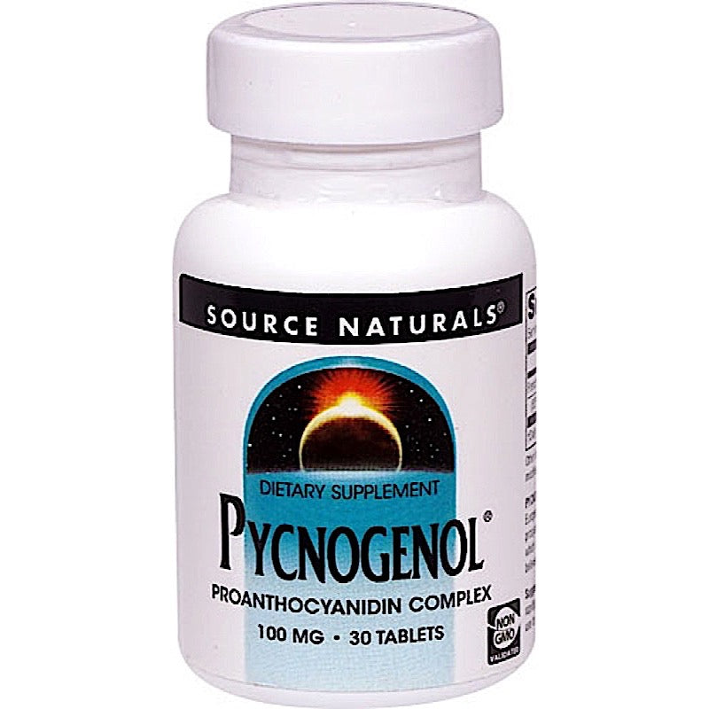 Source Naturals, Pycnogenol®, 100 mg, 30 Tablets UPC 021078003328 | Hilife Vitamins