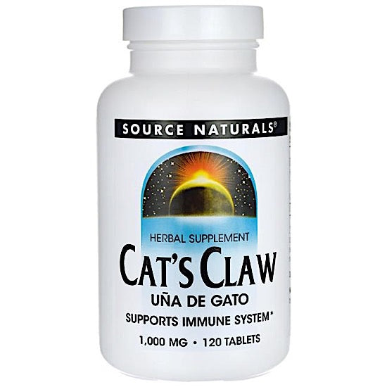Source Naturals, Cat's Claw Bark 1000 mg, 120 Tablets UPC 021078003922 | Hilife Vitamins