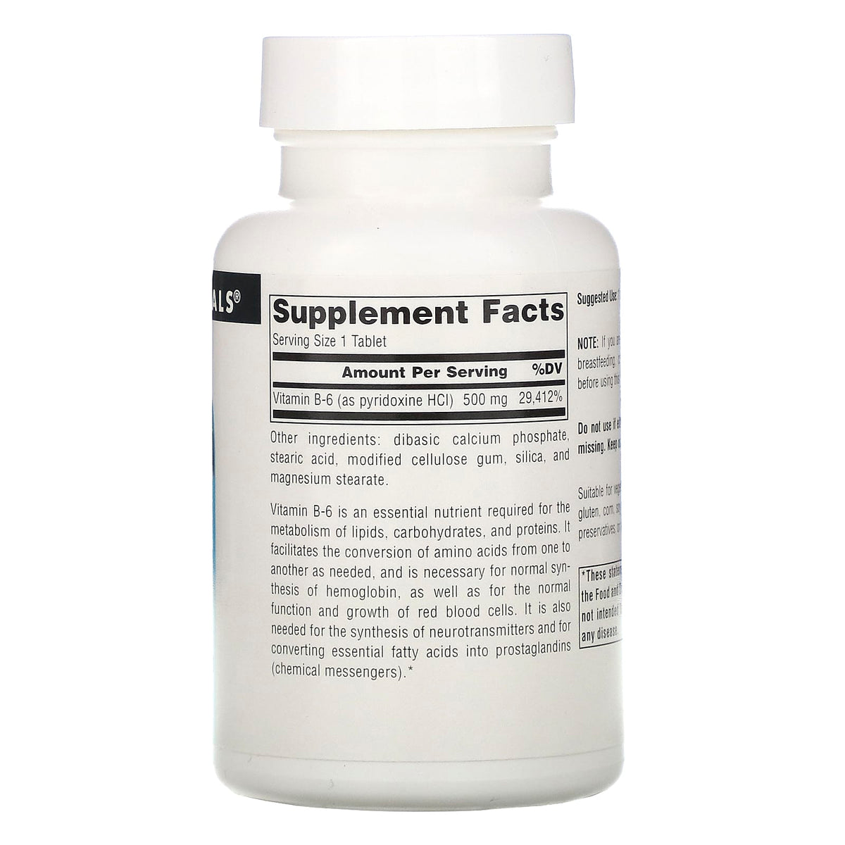 Source Naturals, Vitamin B-6 500 mg, 100 Tablets UPC 021078004165 | Hilife Vitamins
