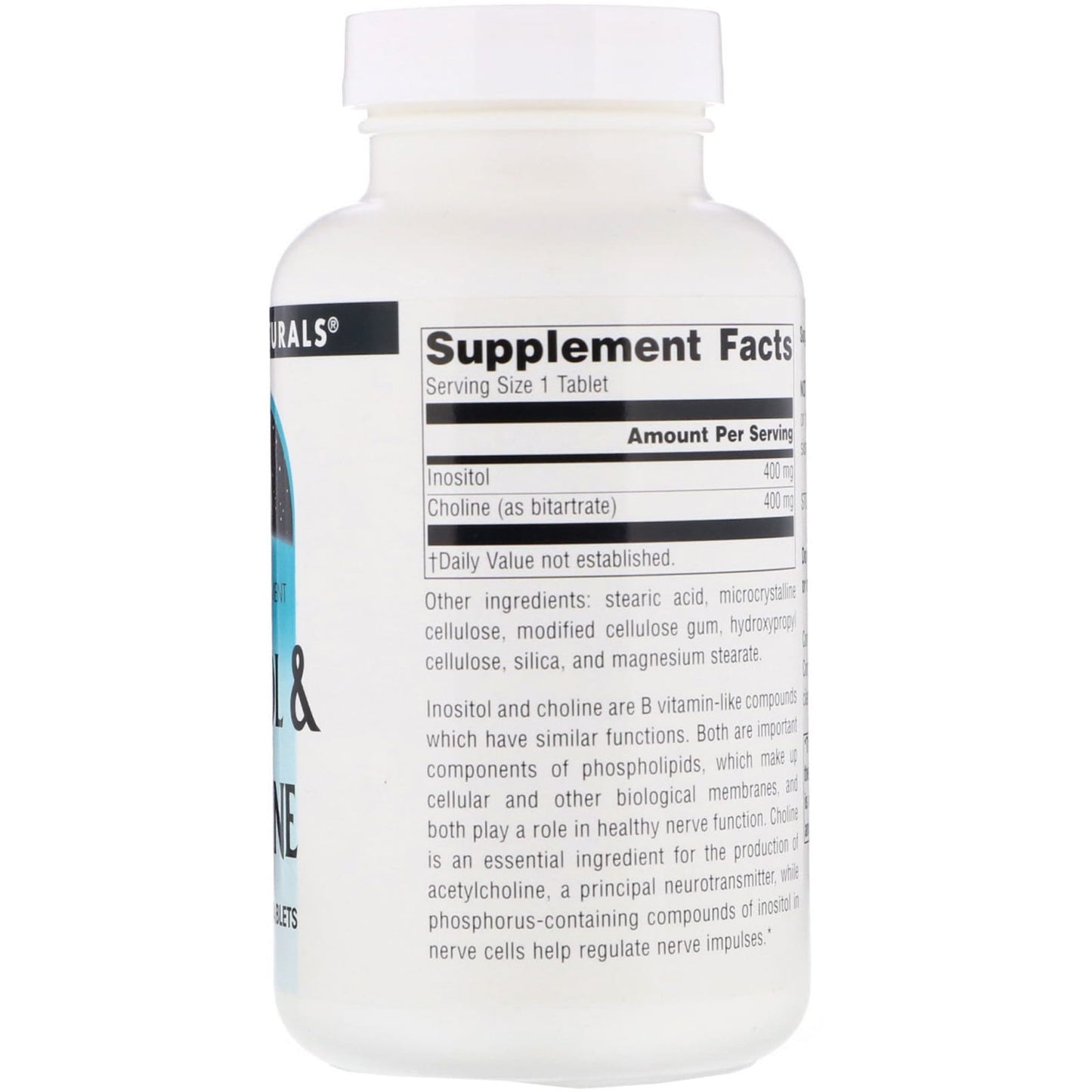 Source Naturals, Inositol & Choline 800 mg, 100 Tablets UPC 021078004929 | Hilife Vitamins