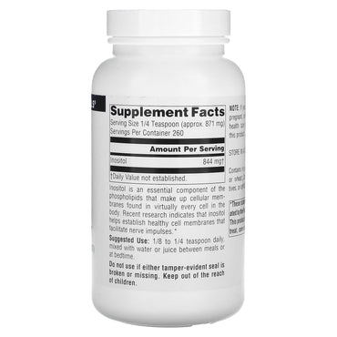 Source Naturals, Inositol, Pure, 8 Oz Ounces UPC 021078004950 | Hilife Vitamins