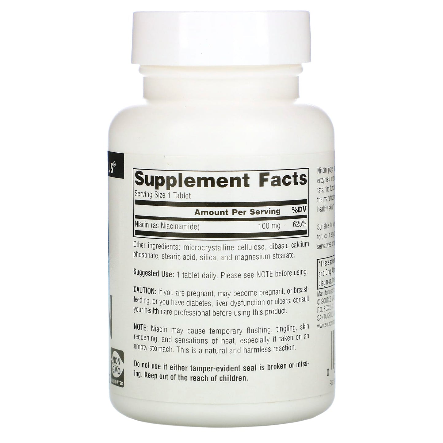 Source Naturals, Niacin 100 mg, 250 Tablets UPC 021078005025 | Hilife Vitamins