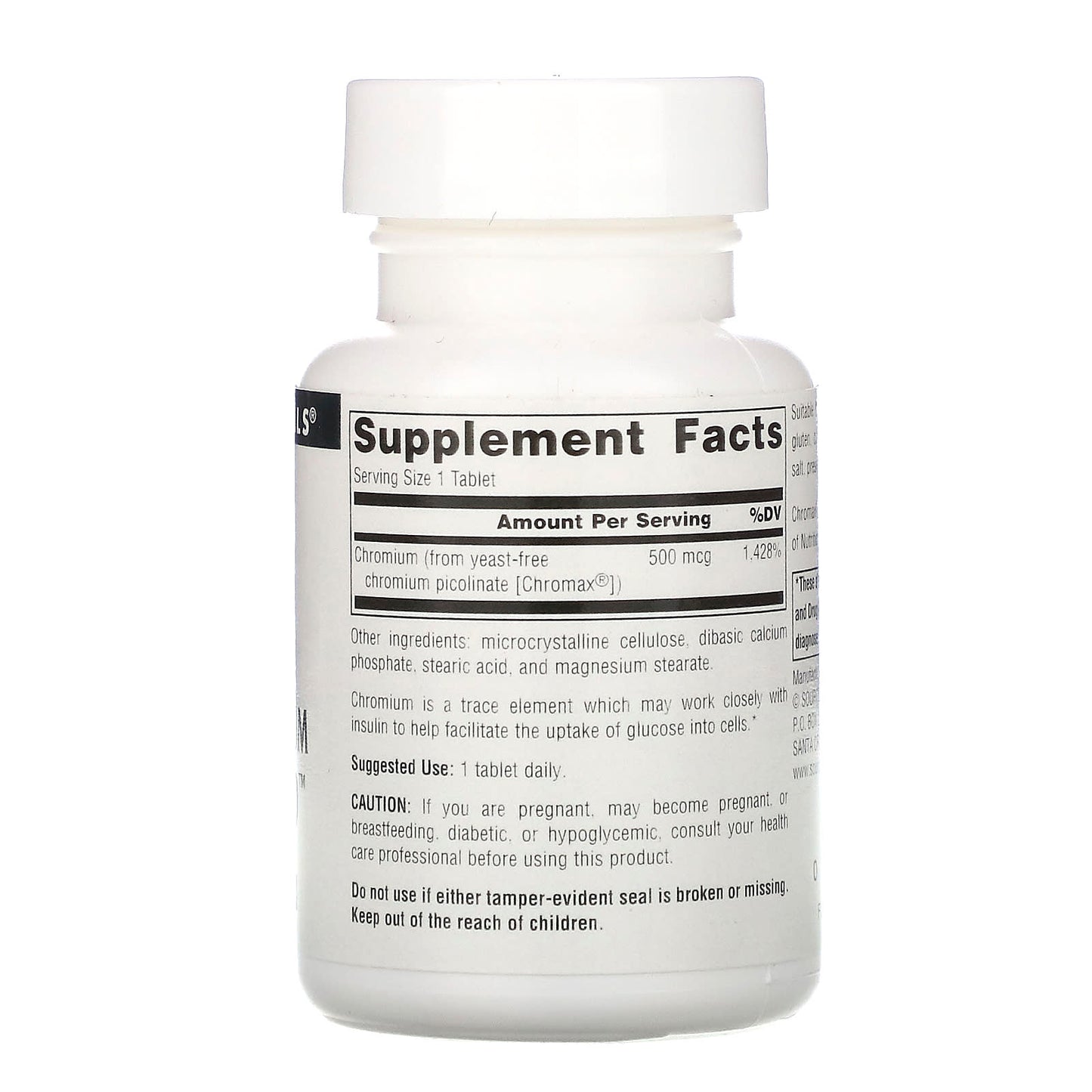 Source Naturals, Ultra Chromium Picolinate 500™ 500 mcg, 120 Tablets UPC 021078005162 | Hilife Vitamins