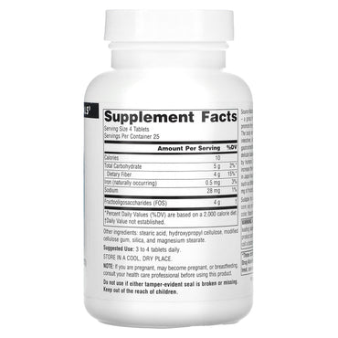 Source Naturals, FOS 1000 mg, 100 Tablets UPC 021078005759 | Hilife Vitamins