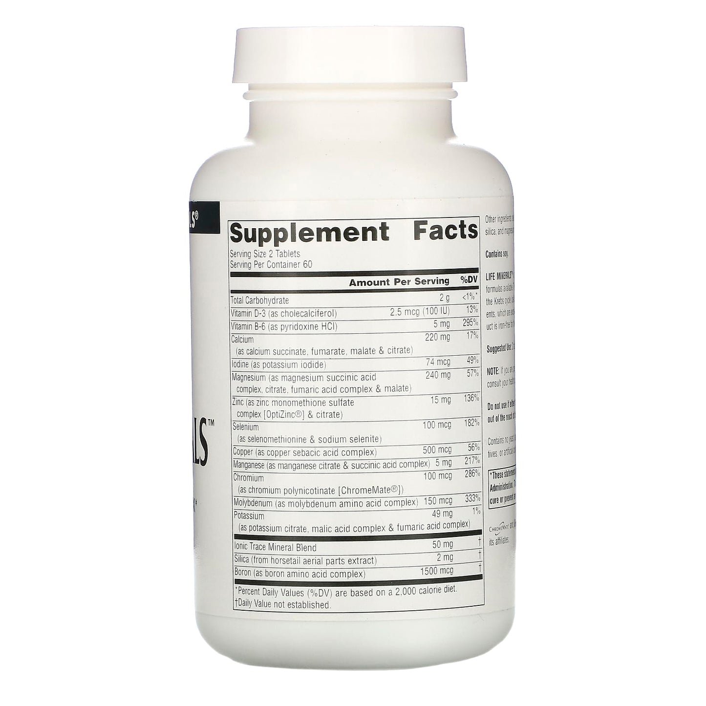 Source Naturals, Life Minerals™, High Bioactivity, No Iron, 120 Tablets UPC 021078006428 | Hilife Vitamins