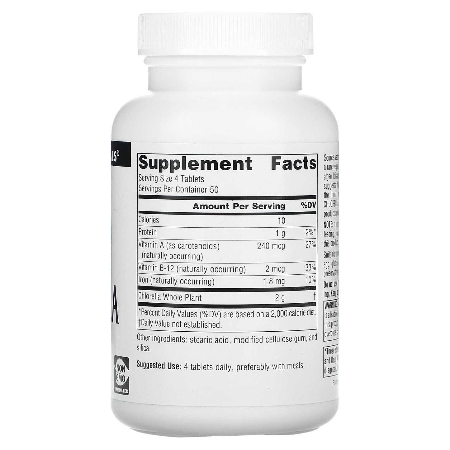 Source Naturals, Chlorella, Broken Cell Wall 500 mg, 200 Tablets UPC 021078006763 | Hilife Vitamins