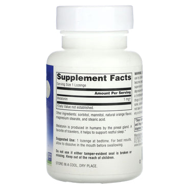 Source Naturals, Sleep Science Melatonin 1 mg Orange, 100 Lozenges UPC 021078007067 | Hilife Vitamins