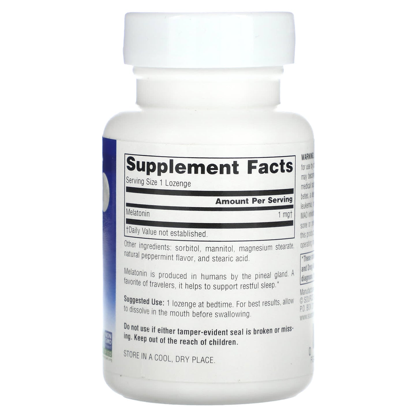 Source Naturals, Sleep Science Melatonin 1 mg Peppermint, 100 Lozenges UPC 021078007098 | Hilife Vitamins