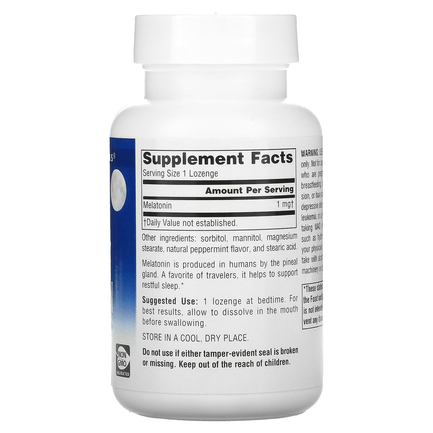 Source Naturals, Sleep Science Melatonin 1 mg Peppermint, 300 Tablets UPC 021078007111 | Hilife Vitamins