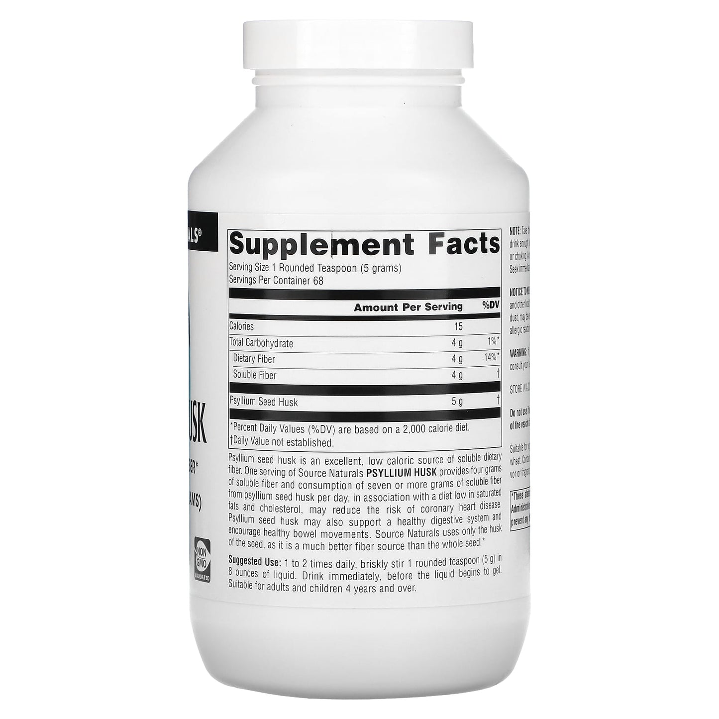Source Naturals, Psyllium Husk Powder, 12 Oz Ounces UPC 021078007791 | Hilife Vitamins