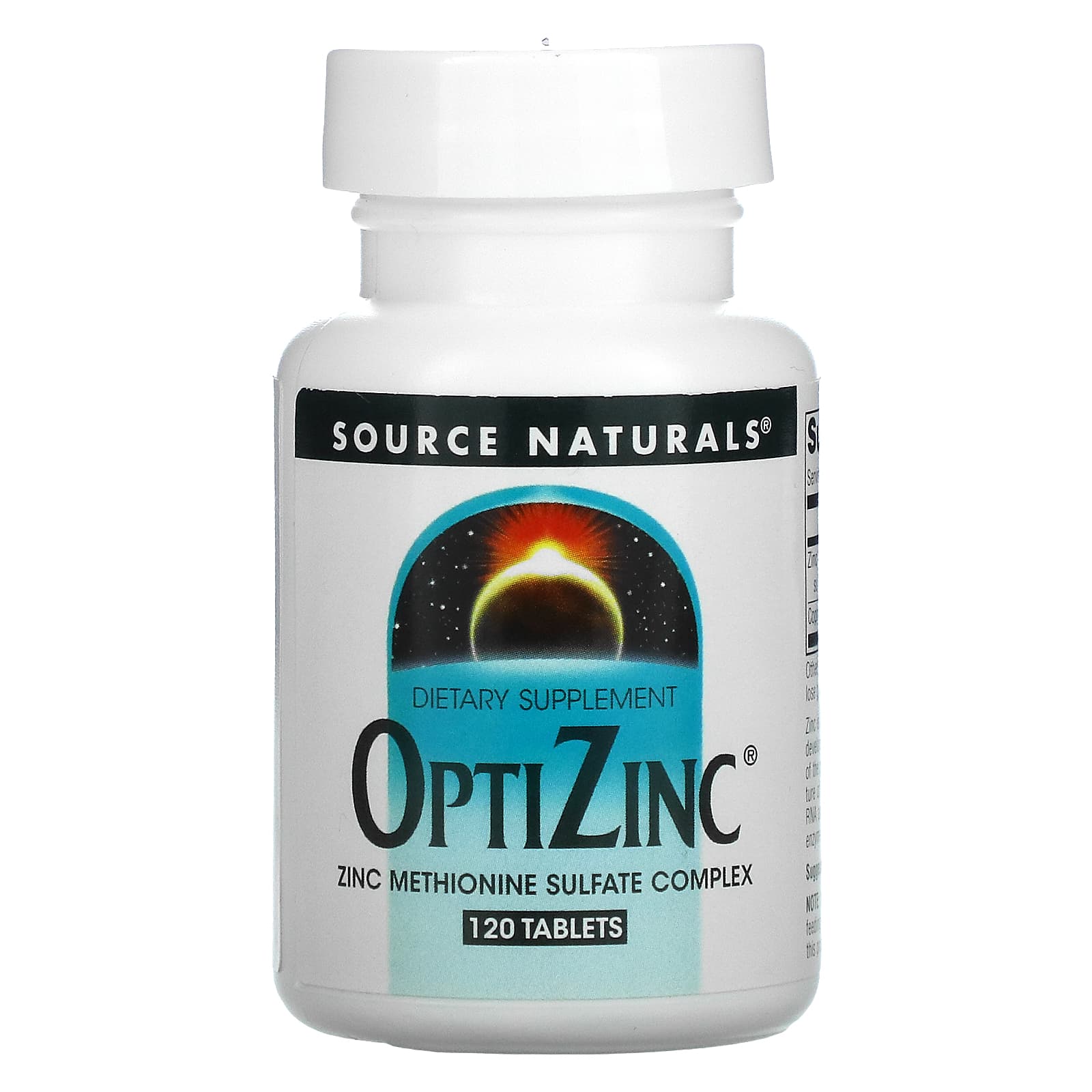 Source Naturals, Optizinc, 120 Tablets UPC 021078008484 | Hilife Vitamins