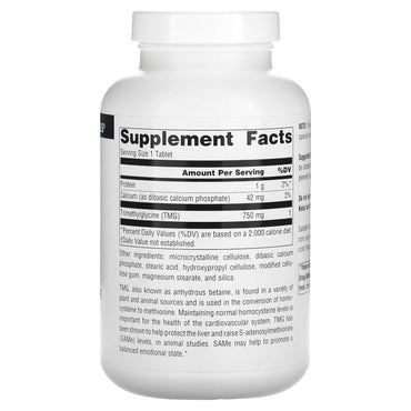 Source Naturals, TMG 750 mg, 240 Tablets UPC 021078008781 | Hilife Vitamins